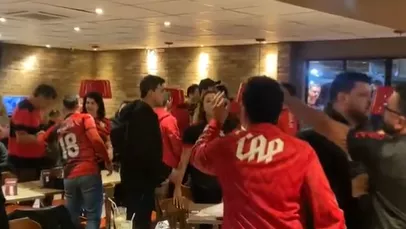 Vídeo: athleticanos expulsam flamenguistas de restaurante aos gritos