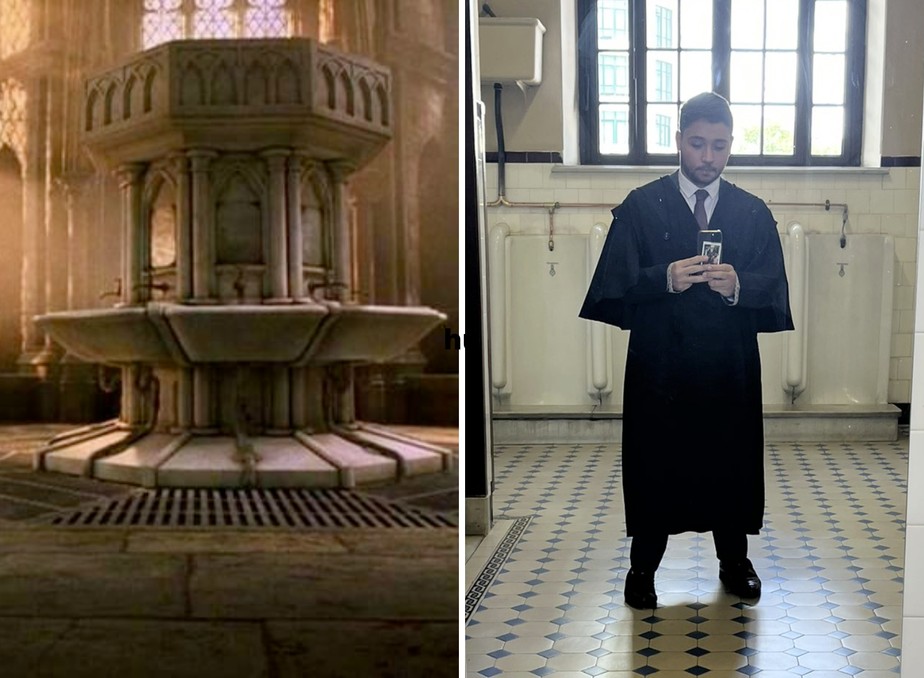 Usuário tira foto em banheiro de tribunal que se parece com Hogwarts