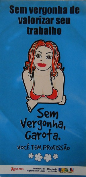Folheto distribuído pela Associação das Prostitutas de Minas Gerais. (Foto: Divulgação/Aspromig)