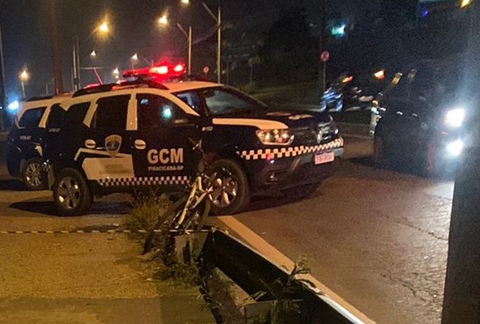 Local onde ocorreu o acidente, em Piracicaba — Foto: Divulgação/ Guarda Civil Municipal