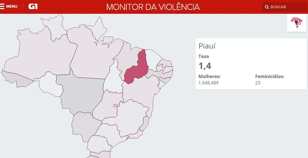Piauí é o sétimo estado do Brasil em número de feminicídios (Foto: Rodrigo Cunha (Infografia))