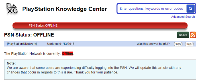 PSN apresentou novamente problemas nesta terça-feira (Foto: Reprodução/Thiago Barros)