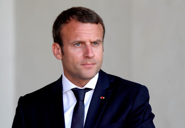 Presidente da França, Emmanuel Macron, no Palácio do Eliseu em Paris (Foto: Charles Platiau/Reuters)
