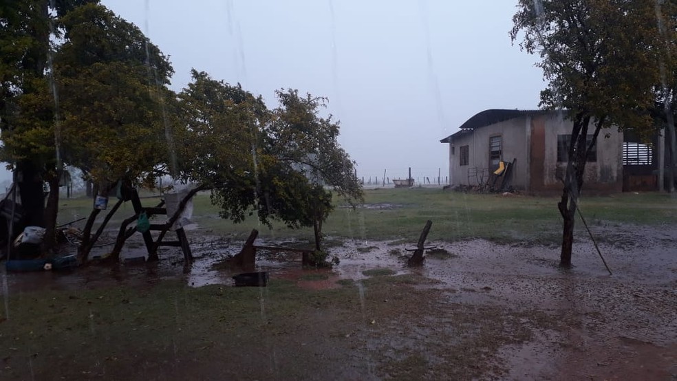 Chuva em Indiana — Foto: Luciana Madia/Cedida