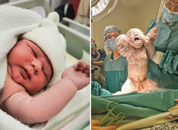 Mae Da A Luz Bebe Gigante De Quase 6 Kg Saiu Do Hospital Usando Roupas Para Criancas De 6 Meses Revista Crescer Gravidez