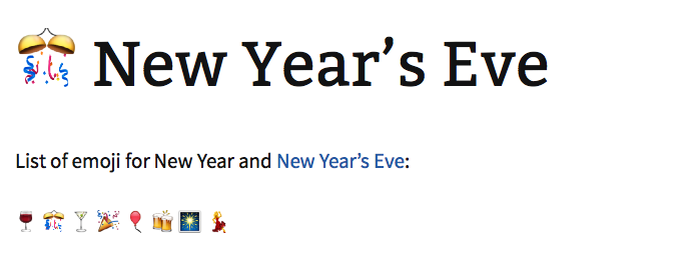 O emoji representa a noite de ano novo (Foto: Reprodu??o/Melissa Cruz)