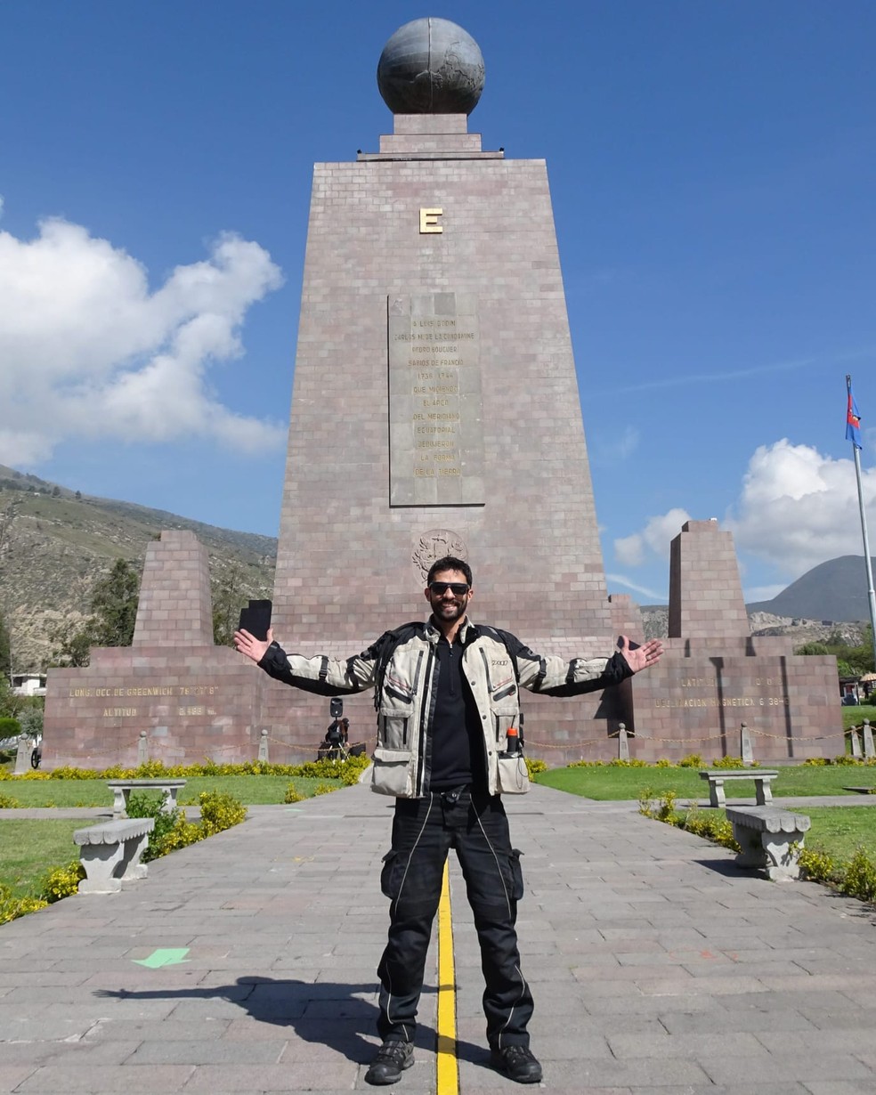 Linha do Equador divide o planeta em dois hemisférios: norte e sul. — Foto: Marcone Gomes/Arquivo pessoal 