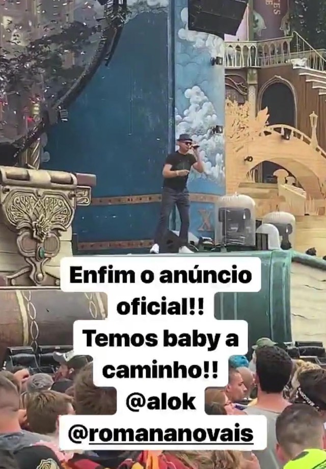 Romana e Alok anunciam gravidez no Tomorrowland (Foto: Reprodução/Instagram)