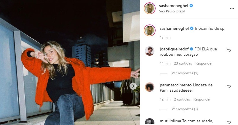 João Figueiredo se declara para Sasha (Foto: Reprodução: Instagram)