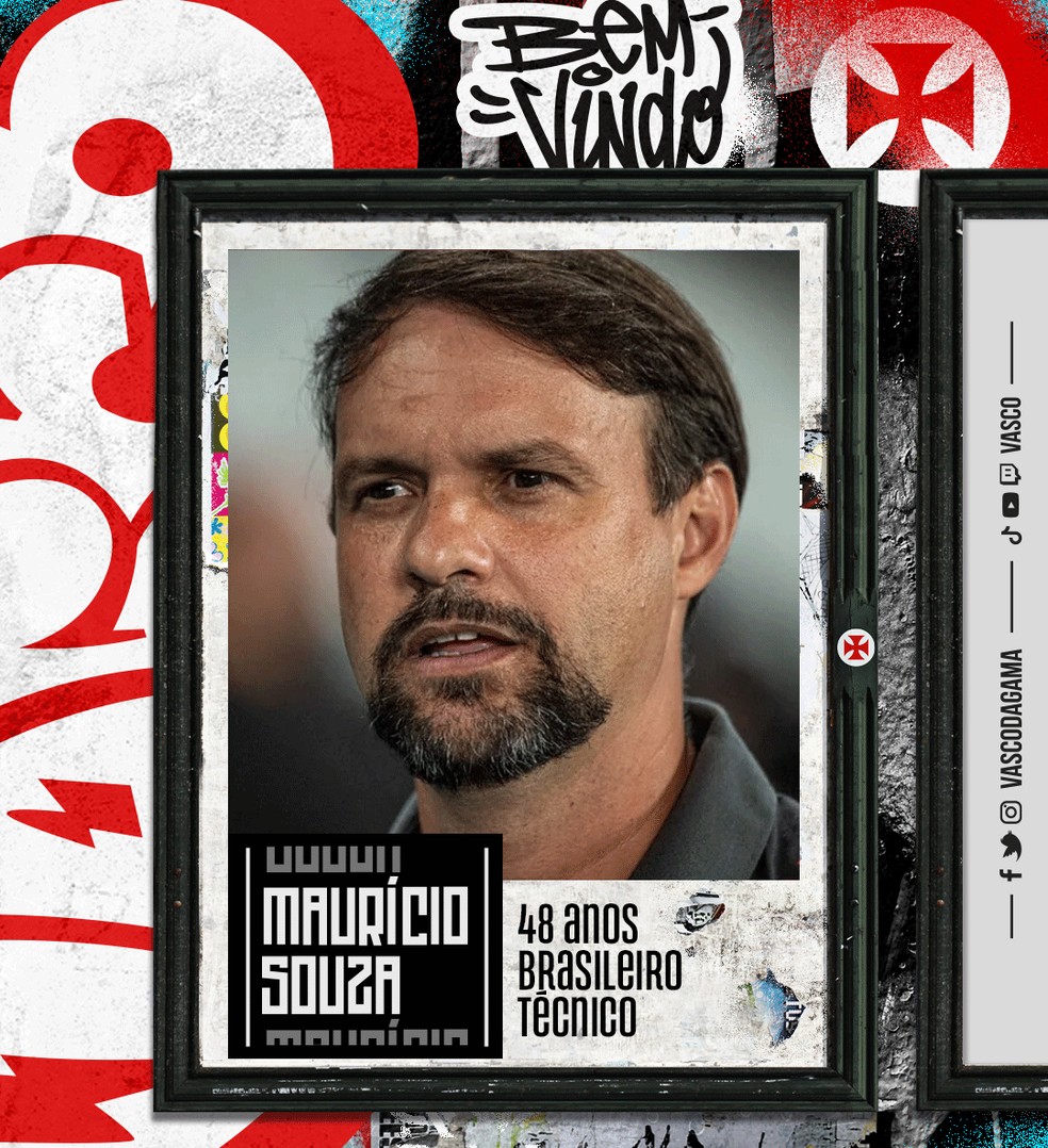 Maur�cio Souza, novo t�cnico do Vasco � Foto: Divulga��o / CRVG