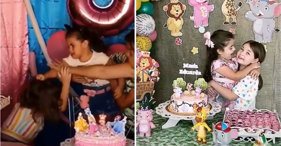 Um ano atrás, Maria Eduarda e Maria Antônia viralizaram graças a um vídeo em que as duas apareciam brigando numa festa de aniversário (Foto: Reprodução/Instagram)
