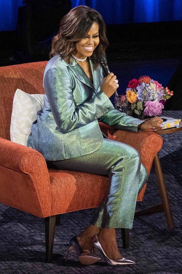 Michelle Obama veste Christopher John Rogers (Foto: Instagram Christopher John Rogers/ Reprodução)