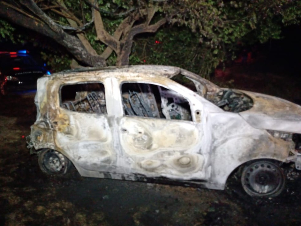 Carro do jornalista Romano dos anjos — Foto: Laudinei Sampaio/ Rede Amazônica