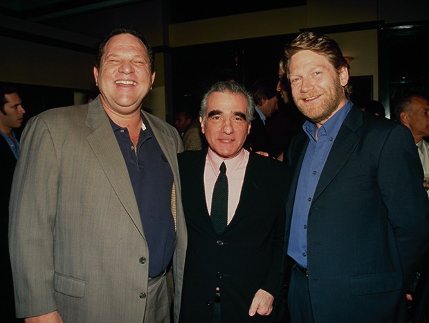 Harvey Weinstein, Martin Scorsese e Kenneth Branagh em 1995 (Foto: Getty Images)