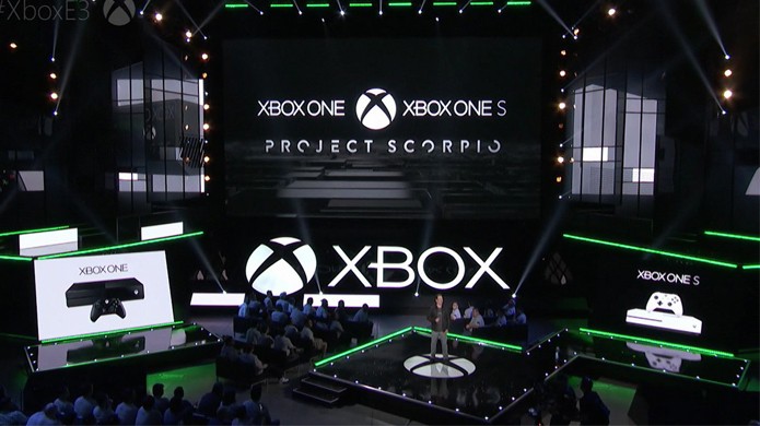 Xbox One Scorpio foi apresentado no final da conferência da Microsoft na E3 2016 enquanto o Xbox One S foi mostrado no início (Foto: Reprodução/Windows Central)
