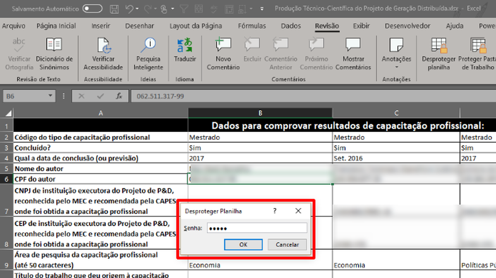 Como colocar senha no excel para proteger dados ou planilhas inteiras