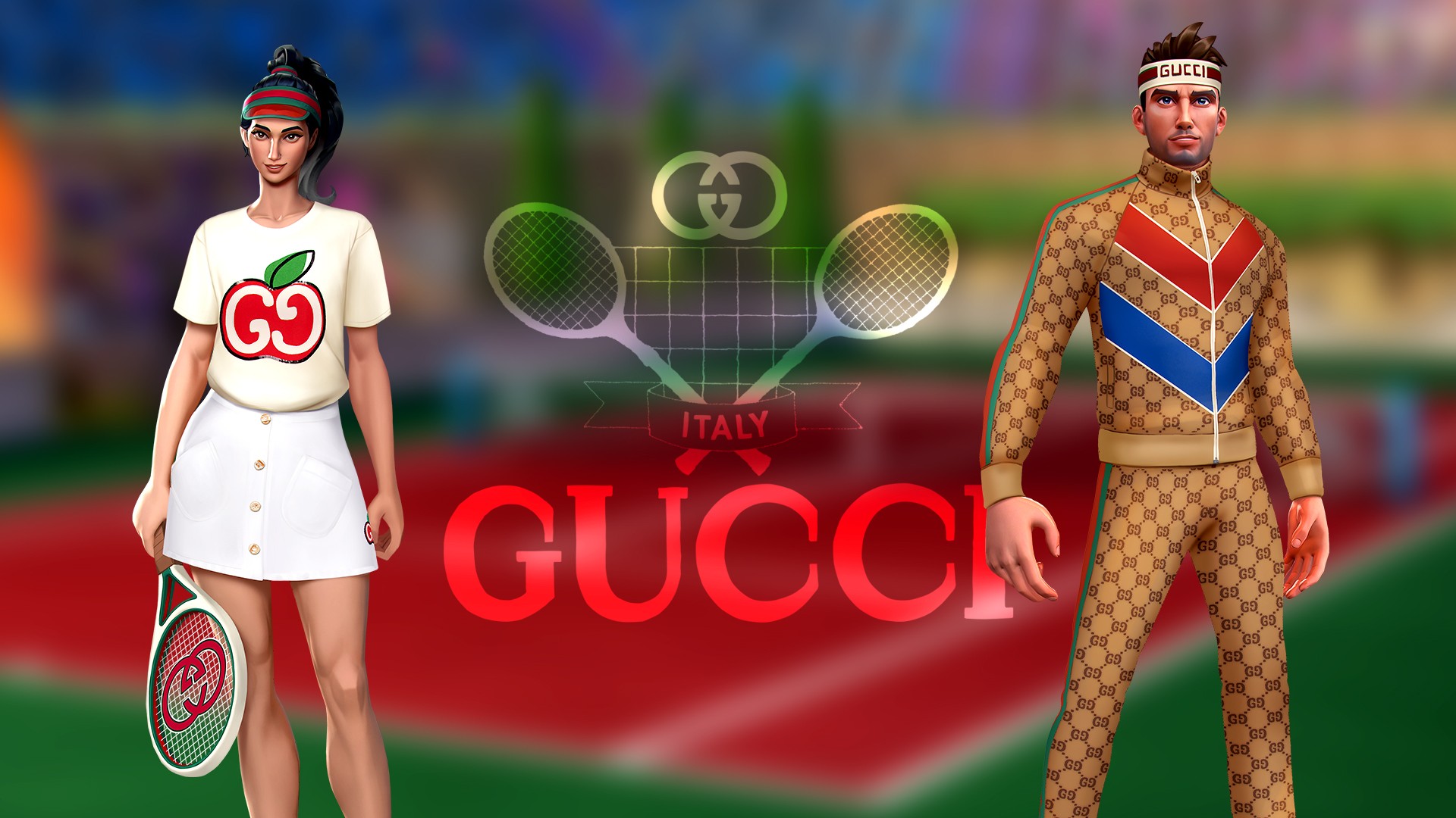 Gucci criou looks e torneio especial para o jogo Tennis Clash (Foto: Divulgação)