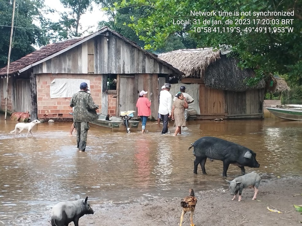 Enchentes afetam aldeias indígenas no sudeste do Tocantins — Foto: Divulgação