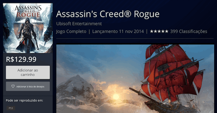 Assassins Creed Rogue no PS3 (Foto: Reprodução/Victor Teixeira)