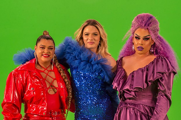 Preta Gil, Glamour Garcia e Gloria Groove gravam vídeo clipe do single, Só o Amor (Foto: Talita Alencar/Ed. Globo)