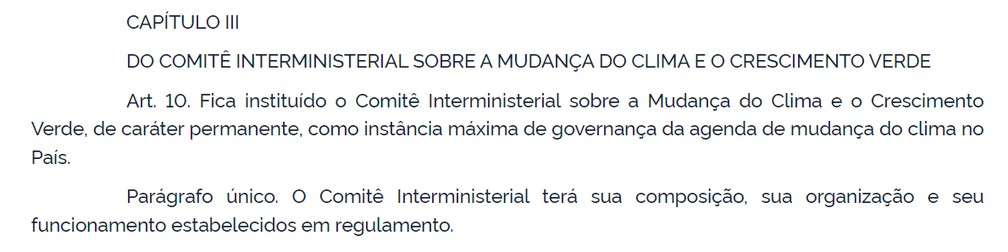 Comitê interministerial e programa Crescimento Verde são instituídos em novo projeto de lei — Foto: Reprodução