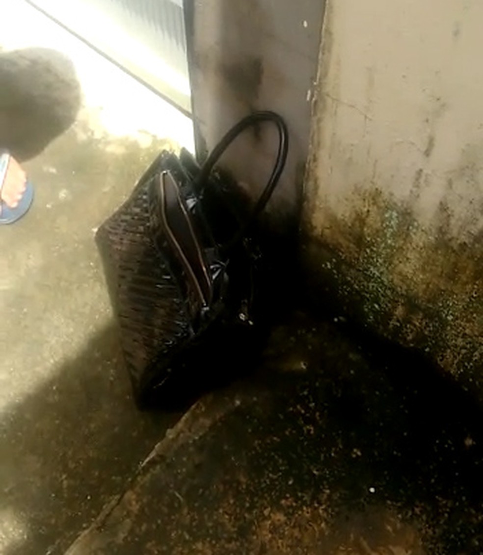 Bolsa com recÃ©m-nascido foi deixada no portÃ£o de uma residÃªncia em SÃ£o LuÃ­s â€” Foto: ReproduÃ§Ã£o/Redes Sociais