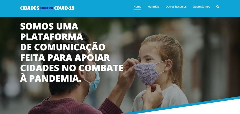 FNP criou plataforma para tentar unir municípios — Foto: Cidades contra Covid-19 / Reprodução