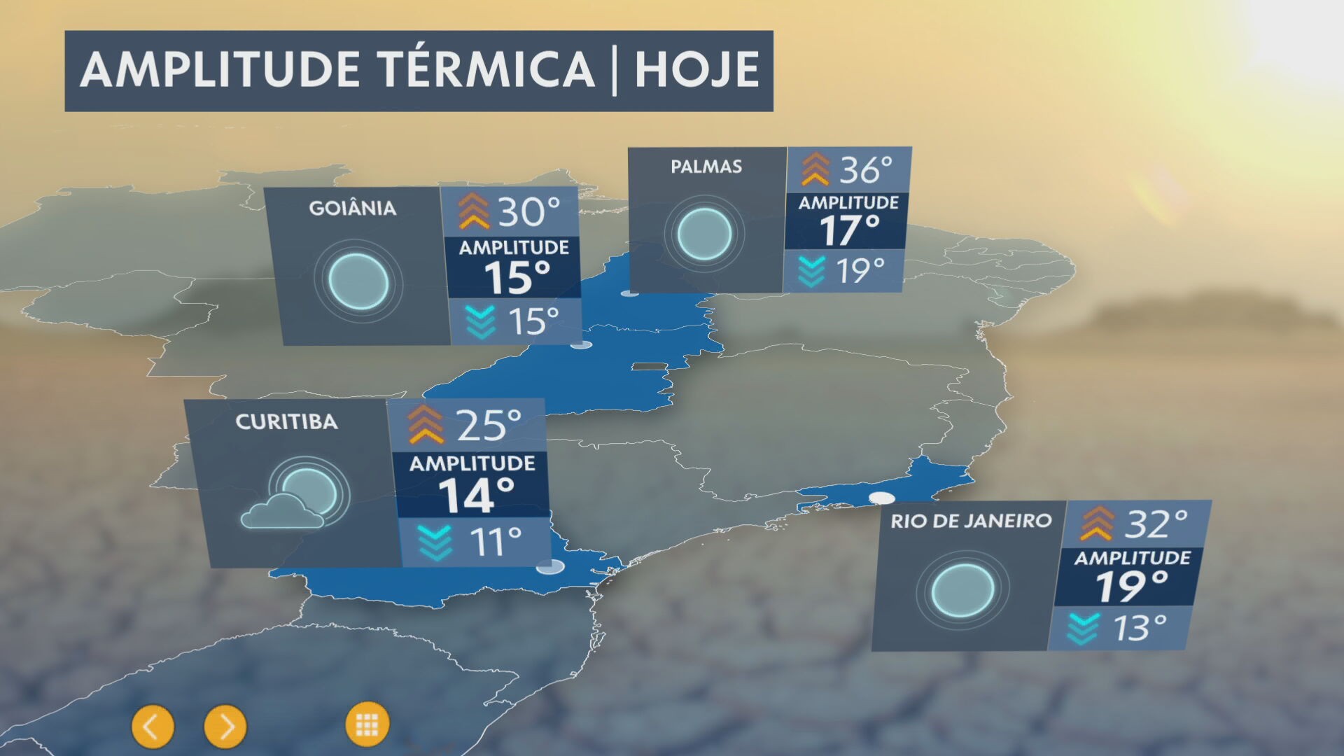 Calor aumenta a amplitude térmica e derruba umidade do ar em quase todo o Brasil