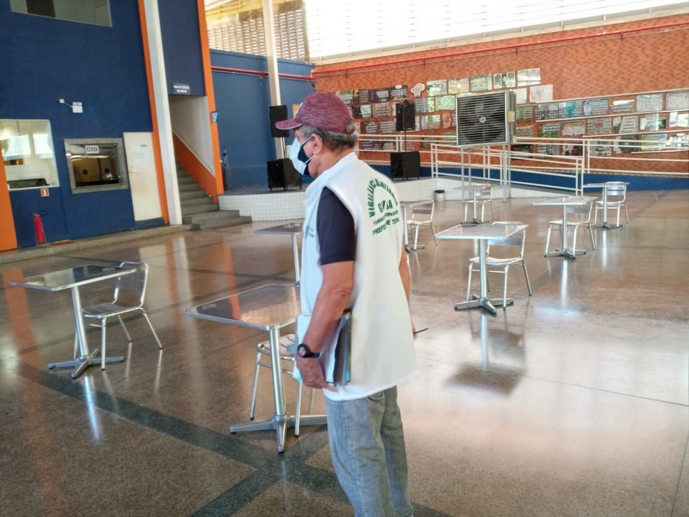 Vigilância sanitária começa fiscalização em escolas que devem ter turmas presenciais, em Teresina — Foto: Fundação Municipal de Saúde