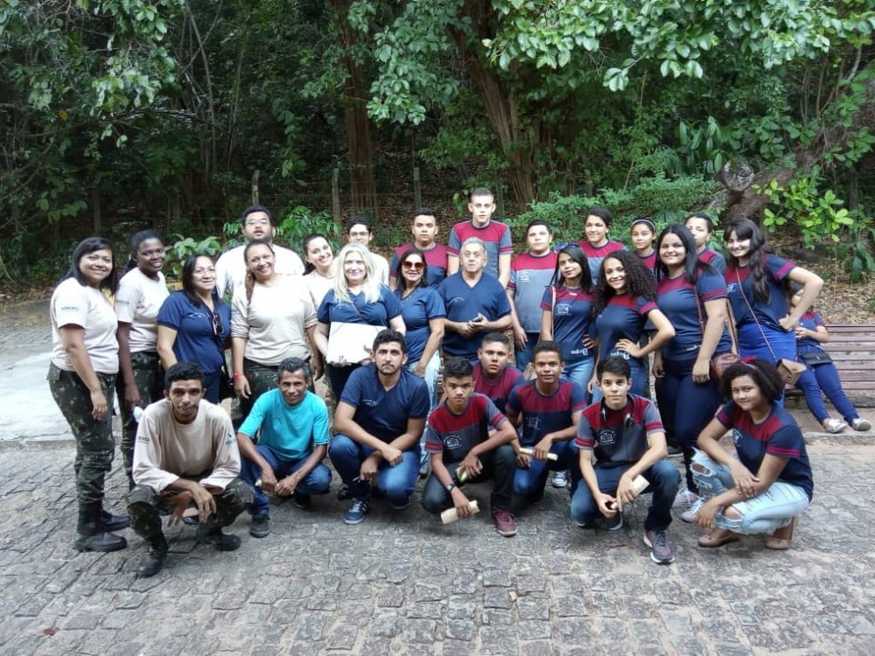 Estudantes visitam Parque das Dunas, em Natal — Foto: Hildegard Mota/Redes Sociais