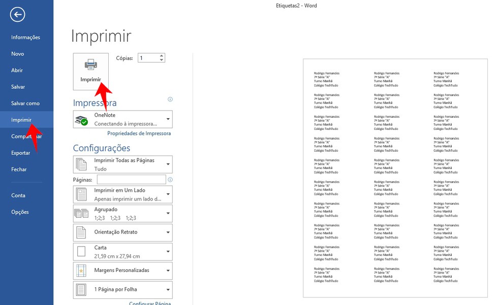 Como fazer etiquetas escolares no Word Produtividade TechTudo