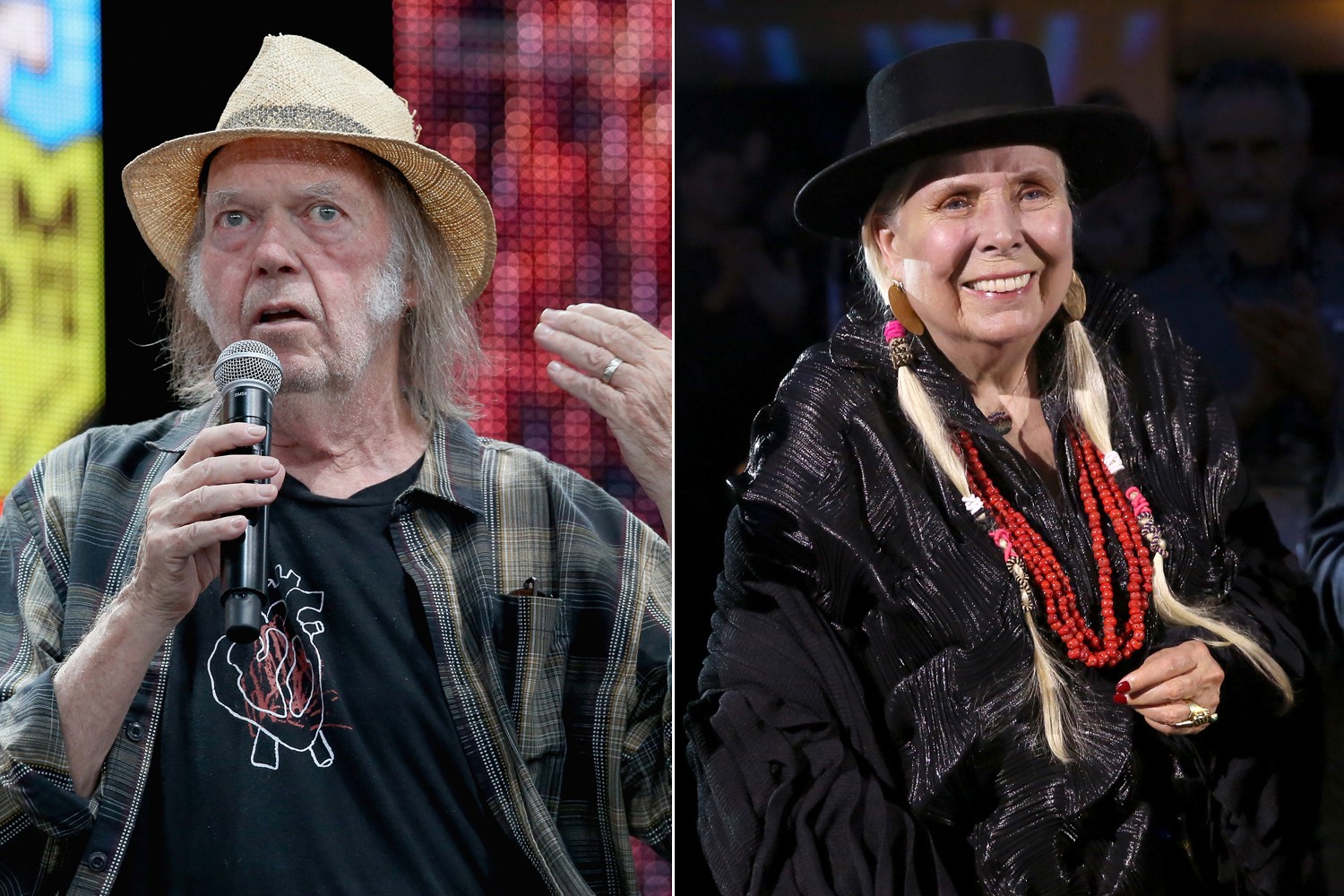 Neil Young e Joni Mitchell (Foto: Getty Images )