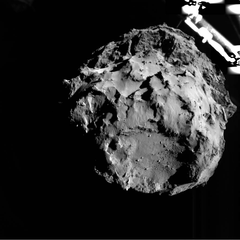 o cometa a 3,1 km de distância (Foto: reprodução - esa)