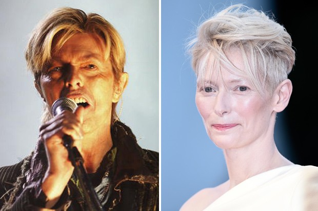 David Bowie e Tilda Swinton: você consegue encontrar semelhanças? (Foto: Getty Images)