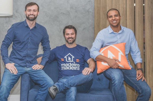 Robson Privado, Daniel Scandian e Marcelo Scandian, criadores da MadeiraMadeira (Foto: divulgação)