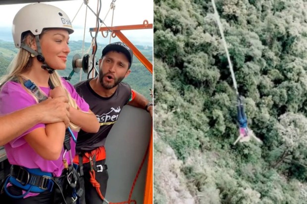 Ex-BBB Bárbara salta de bungee jump (Foto: Reprodução/Instagram)
