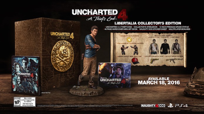 Libertalia Collectors Edition trará estátua exclusiva (Foto: Divulgação/Naughty Dog)