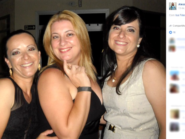 Alessandra, Liliane e a ex-mulher do atirador; todas morreram na chacina em Campinas (Foto: Reprodução / Facebook)