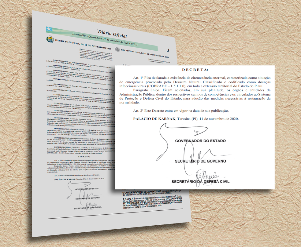 Decreto foi divulgado no Diário Oficial dessa quarta-feira (11) — Foto: Reprodução