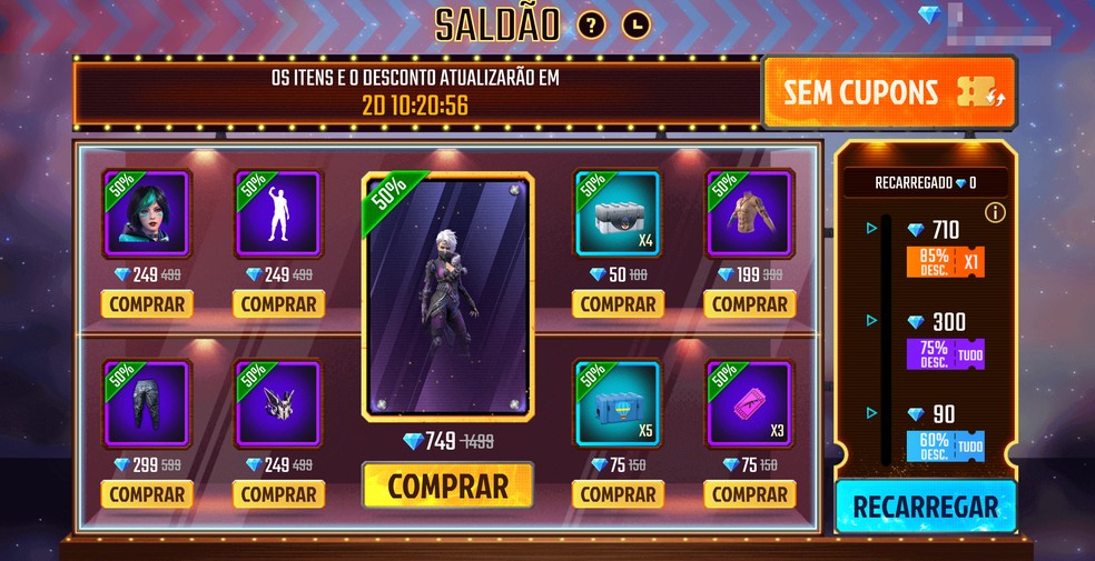 Saldao No Free Fire Traz Desconto Em Skins Raras E Itens Cosmeticos Free Fire Ge