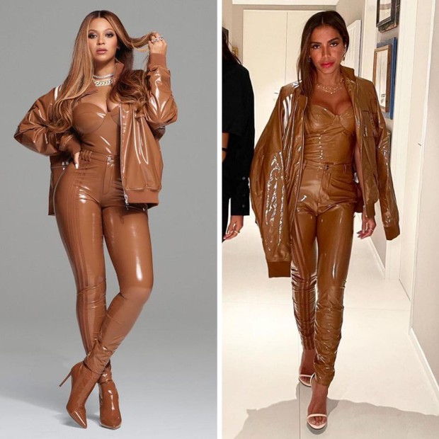 Anitta e Beyoncé usam o mesmo look (Foto: Reprodução/Instagram)