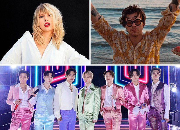Taylor Swift, BTS e Harry Styles foram indicados ao Grammy 2021 (Foto: Reprodução/ Instagram)