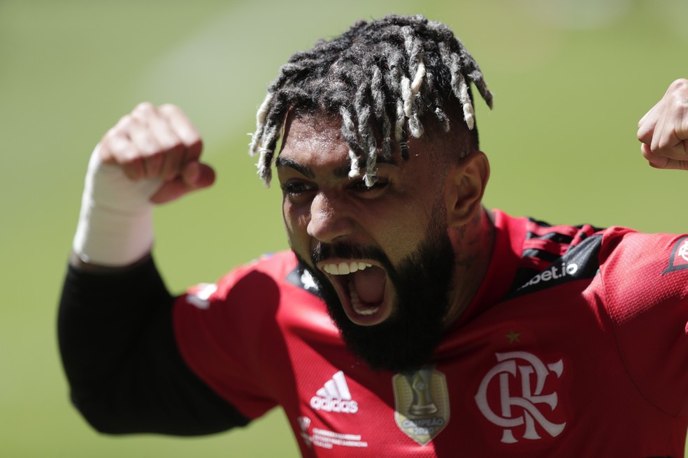 Gabigol marcou o 74º gol pelo Flamengo — Foto: Reuters