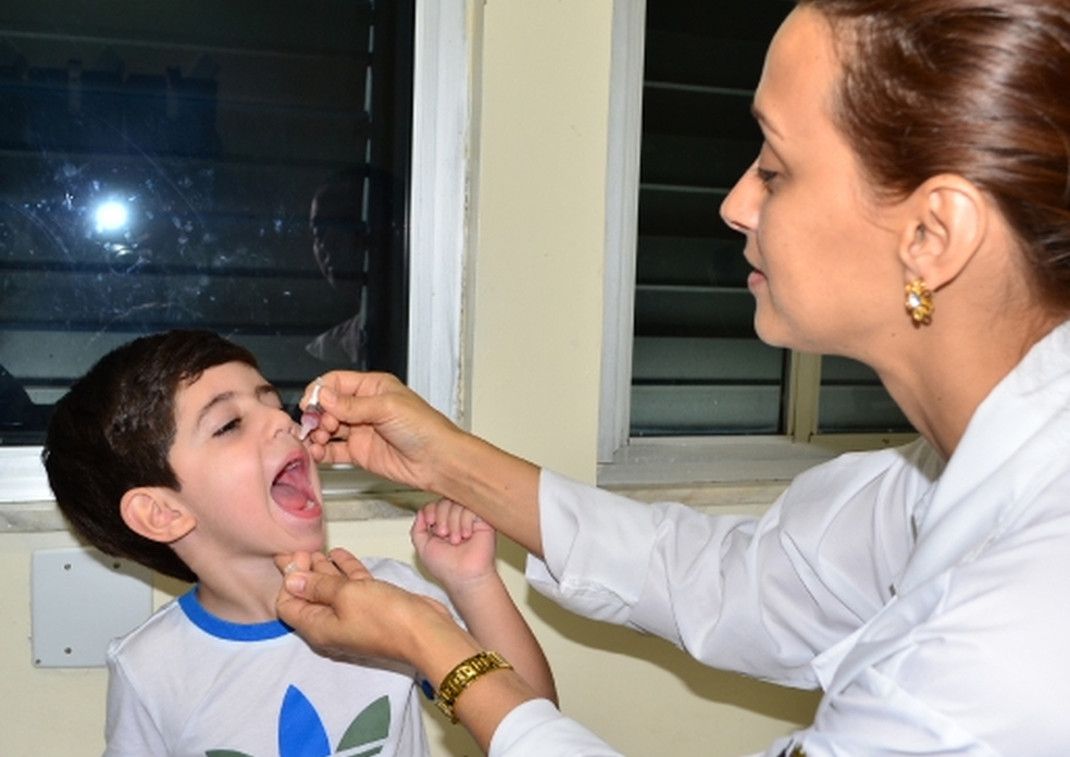 CrianÃ§as menores de cinco anos de idade devem se vacinar contra poliomielite (Foto: Paulo Goeth/DivulgaÃ§Ã£o)