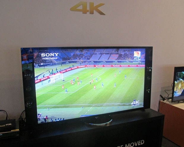 TV 4K da Sony que chega entre julho e setembro ao Brasil e que ainda não tem preço (Foto: Gustavo Petró/G1)