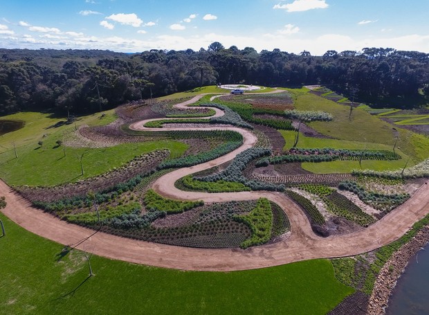O Mátria Parque de Flores terá 30 jardins conectados por 8 km de caminhos ao ar livre  (Foto: Pamela Boelter Herrmann / Divulgação)