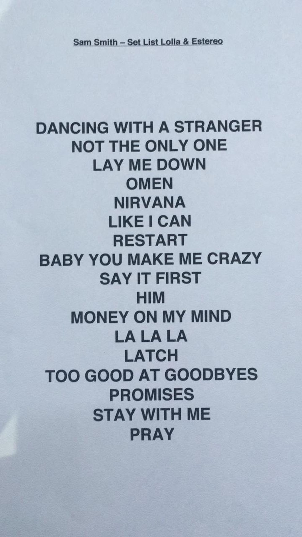 Hit Atras De Hit Confira O Setlist De Sam Smith No Lollapalooza 2019 Lollapalooza Multishow
