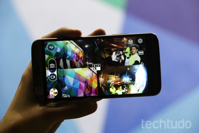 LG G5 SE tem sistema triplo de câmeras, com duas na traseira (Foto: Luciana Maline/TechTudo)
