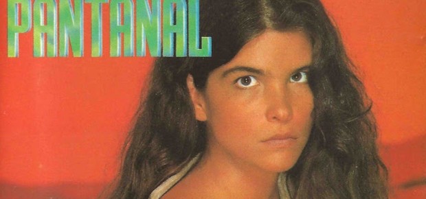 Cristiana Oliveira, como Juma, na capa do LP de Pantanal (1990) (Foto: Reprodução)