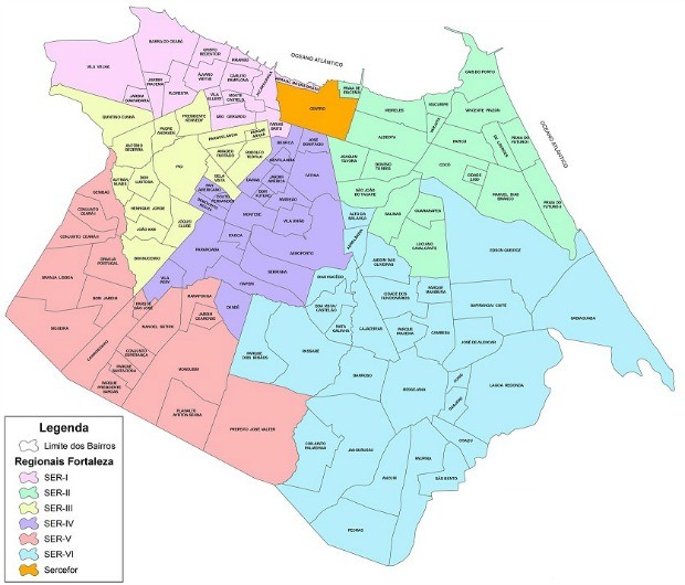 Mapa dos Regionais